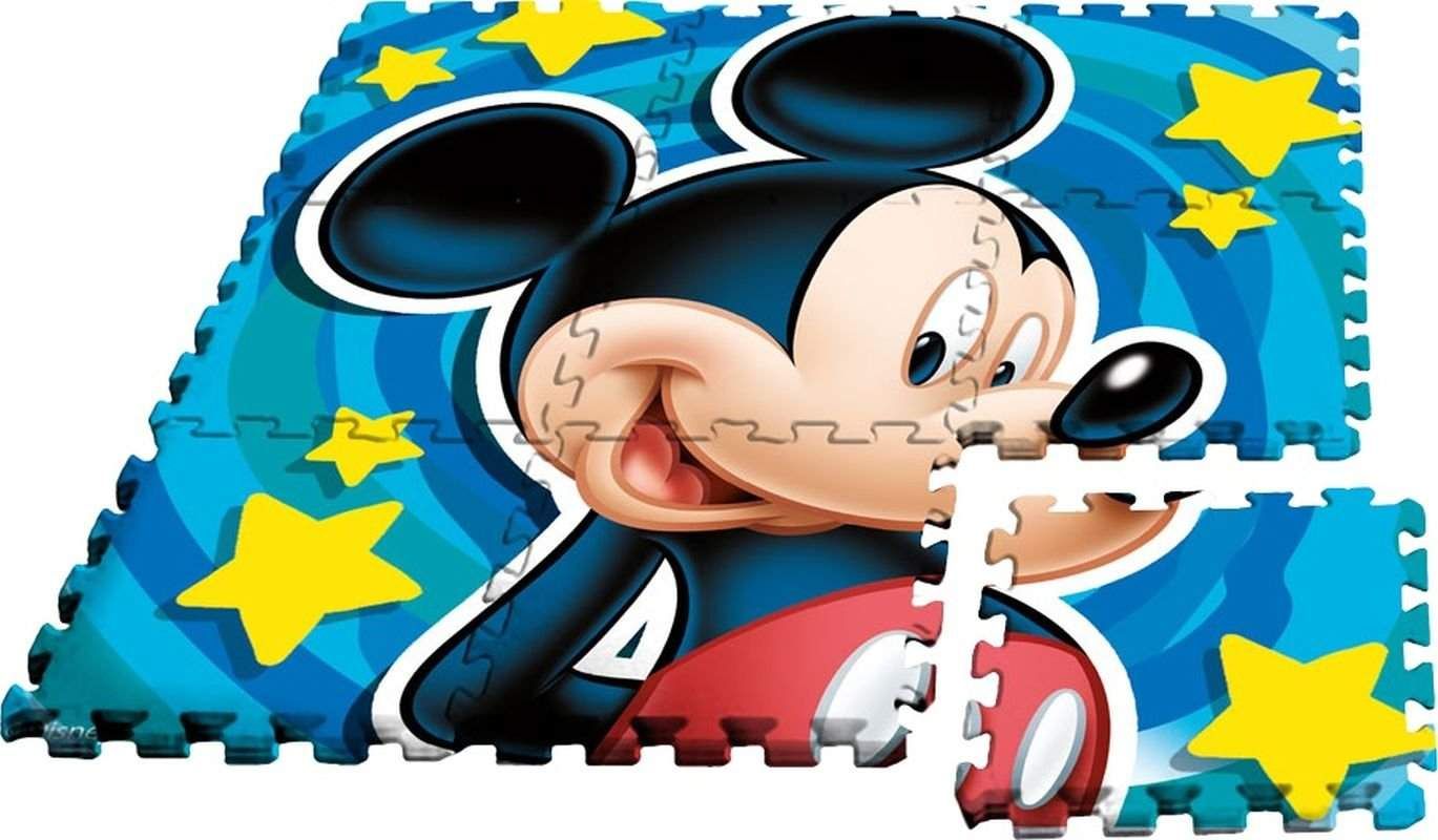 EUROSWAN Podlahové pěnové puzzle Mickey 9 dílu 90x90cm - obrázek 1