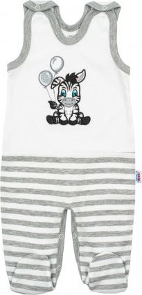 Kojenecké bavlněné dupačky New Baby Zebra exclusive, Bílá, 62 (3-6m) - obrázek 1