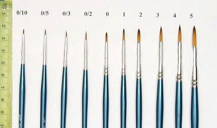 ITALERI Synthetic round brush with brown tip 51281 - kulatý syntetický štětec (velikost 0/10) - obrázek 1