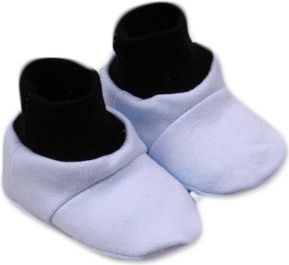Baby Nellys Botičky/ponožtičky,Little prince bavlna - modro/černé - obrázek 1