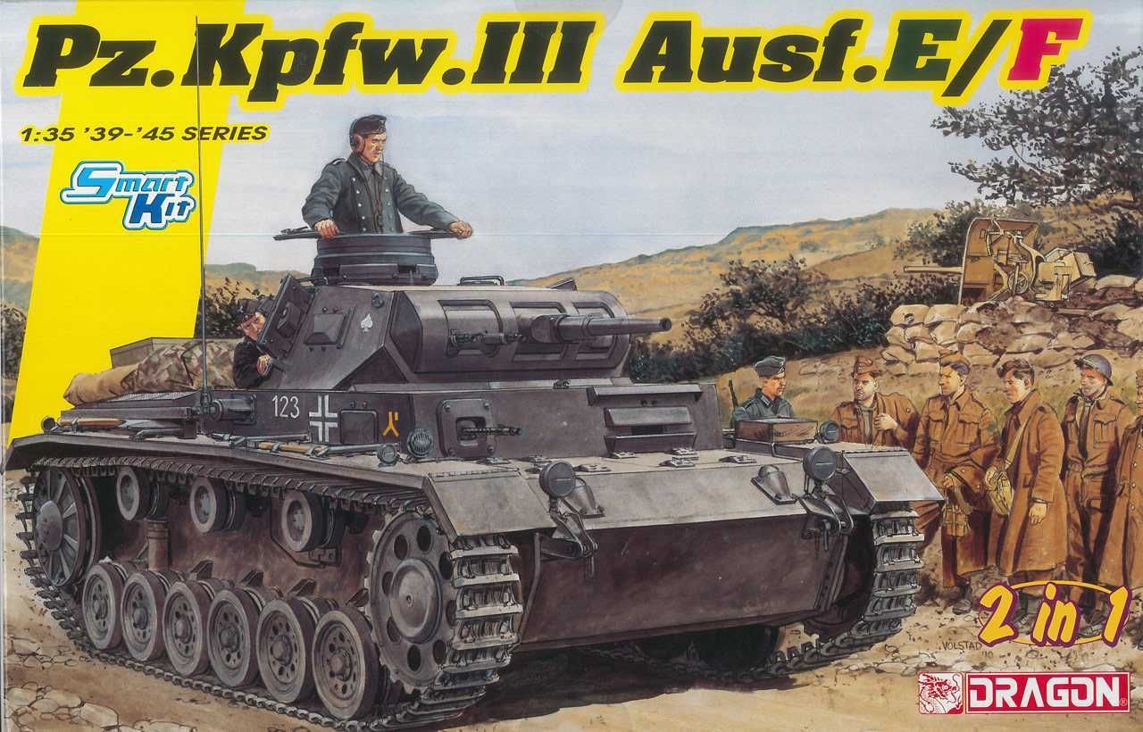 DRAGON Model Kit tank 6944 - Pz.Kpfw.III Ausf.E/F (Smart kit) (2 in 1) (1:35) - obrázek 2