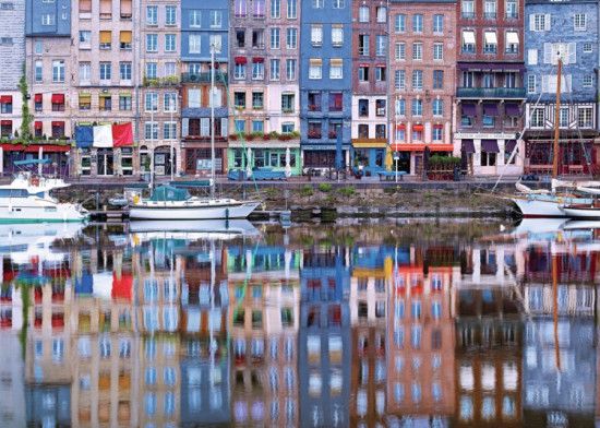 RAVENSBURGER Puzzle Odraz na hladině v Honfleur 1000 dílků - obrázek 1