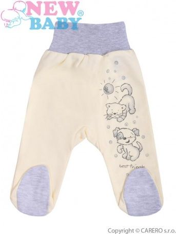 Kojenecké polodupačky New Baby Kamarádi smetanové, Smetanová, 86 (12-18m) - obrázek 1