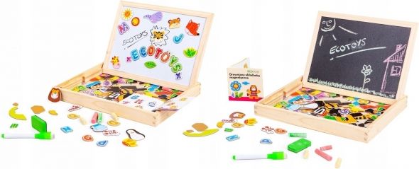 Dřevěná multifunkční tabule magnetická ECO TOYS - obrázek 1