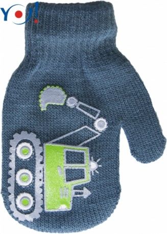 Kojenecké chlapecké akrylové rukavičky YO - jeans, Velikost koj. oblečení 12cm rukavičky - obrázek 1