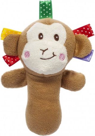 Plyšová hračka s pískátkem Akuku opice, Hnědá - obrázek 1