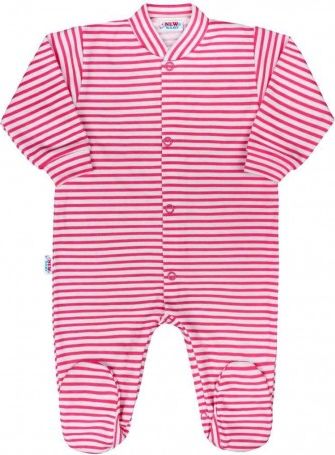 Kojenecký overal New Baby Classic II s růžovými pruhy, Růžová, 86 (12-18m) - obrázek 1