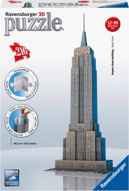 RAVENSBURGER 3D puzzle Empire State Building, New York 216 dílků - obrázek 1