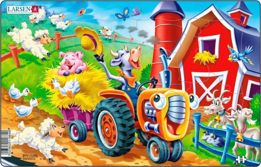 LARSEN Puzzle Na dvorku 16 dílků - obrázek 1
