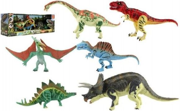Teddies Sada Dinosaurus hýbající se 6 ks plast v krabici 48x17x13 cm - obrázek 1