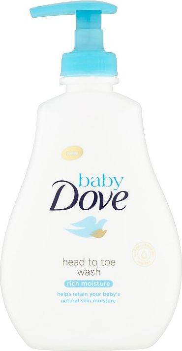 Baby Dove Rich Moisture mycí gel na celé tělo i vlásky 400 ml - obrázek 1