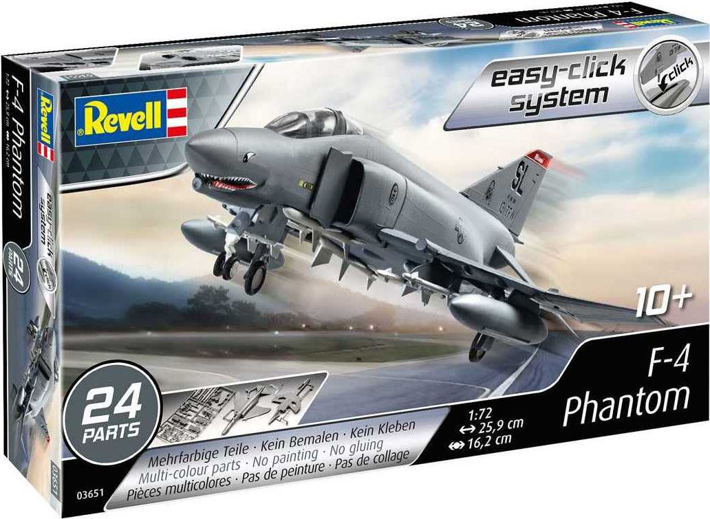 REVELL EasyClick ModelSet letadlo 63651 - F-4E Phantom (1:72) - obrázek 1