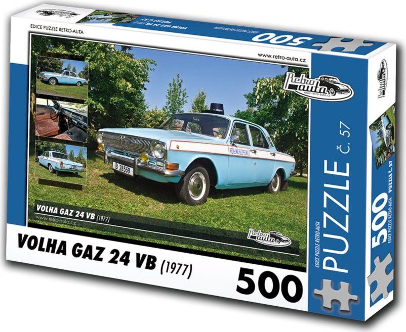 RETRO-AUTA Puzzle č. 57 Volha Gaz 24 VB (1977) 500 dílků - obrázek 1