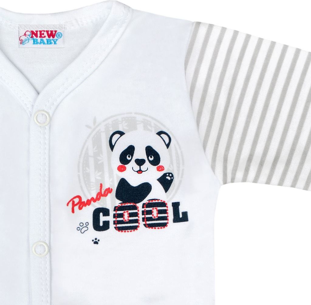 Kojenecké celorozepínací body s dlouhým rukávem New Baby Panda 62 (3-6m) - obrázek 2
