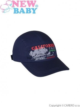 Letní dětská kšiltovka New Baby California tmavě modrá, Modrá, 86 (12-18m) - obrázek 1