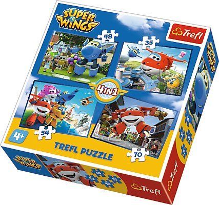 TREFL Puzzle Super Wings: Skvělý tým 4v1 (35,48,54,70 dílků) - obrázek 1