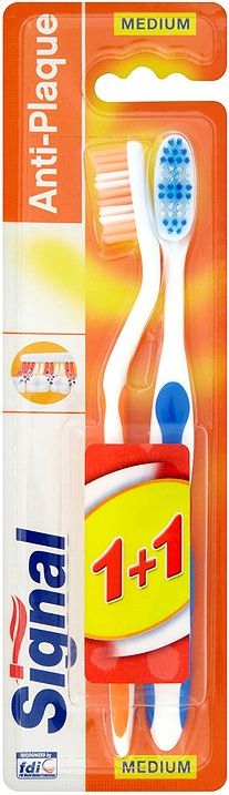 Signal Anti-plaque zubní kartáček středně tvrdý 2 ks - obrázek 1