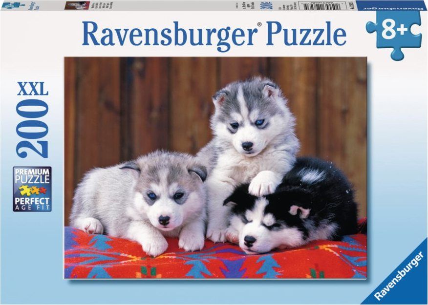 RAVENSBURGER Puzzle Štěňata husky XXL 200 dílků - obrázek 2