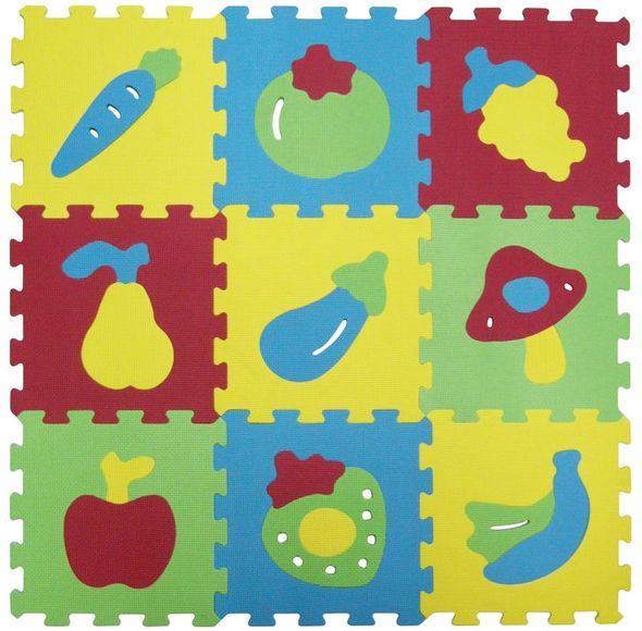 Ludi Puzzle pěnové 84x84 cm ovoce a zelenina - obrázek 1