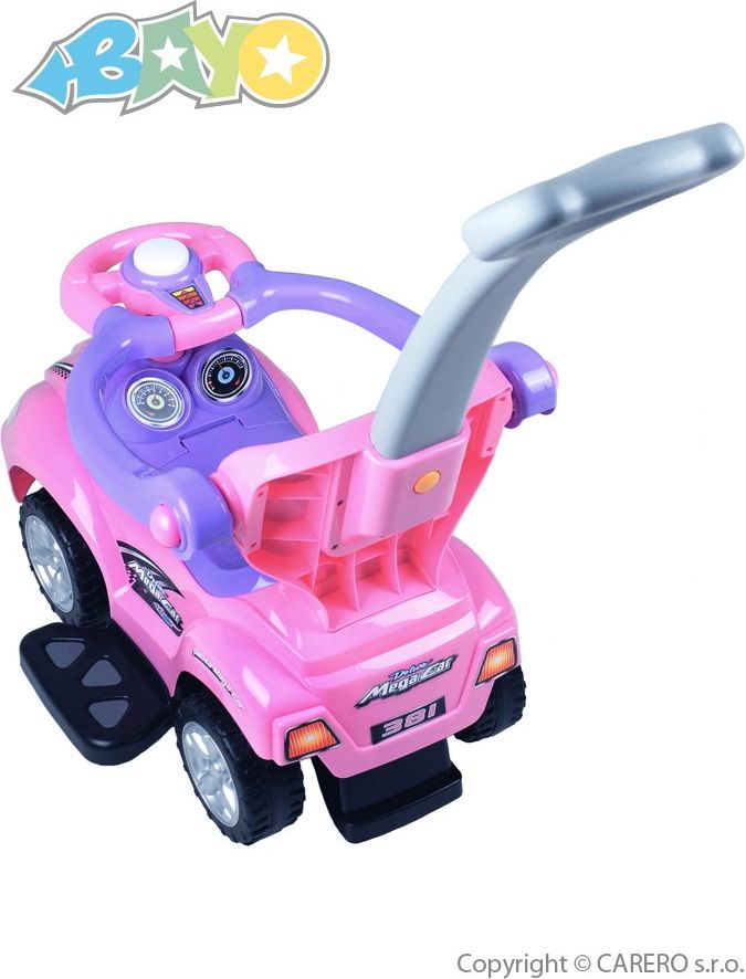 Dětské jezdítko 3v1 Bayo Mega Car pink - obrázek 3