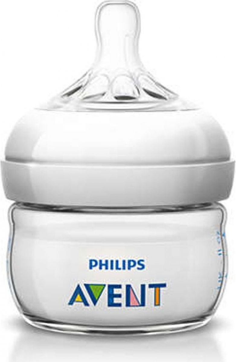 Philips Avent láhev Natural PP 60 ml průhlédná bílá 1 ks - obrázek 1