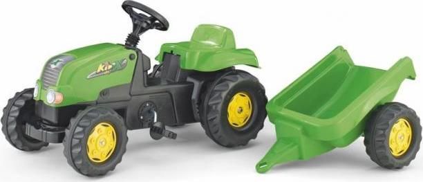 ROLLYTOYS Šlapací traktor Rolly Kid s vlečkou - zelený - obrázek 1