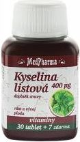 Medpharma Kyselina listová 400 mcg 37 tablet - obrázek 1