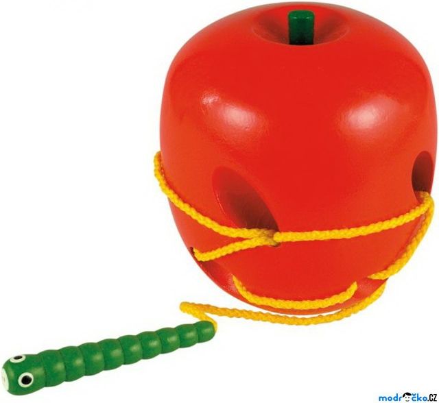 Provlékadlo - Jablko s červíkem, barevné (Woody) - obrázek 1
