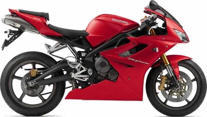 Welly - Motocykl Triumph 675 Daytona model 1:10 červený - obrázek 1