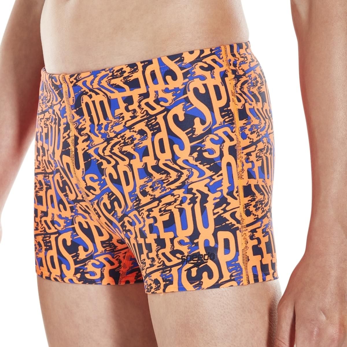 Speedo Electric Spritz Allover Aquashort - amparo blue/navy/fluo orange 128 - obrázek 2