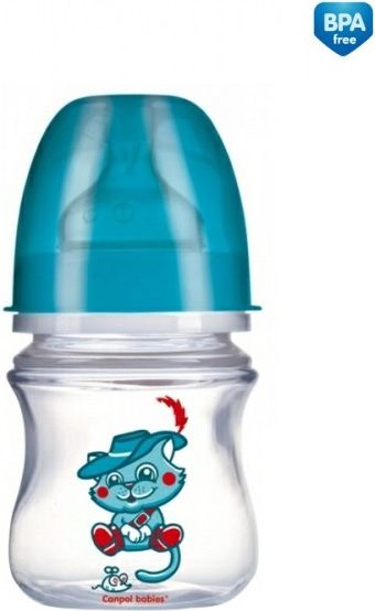 Láhev se širokým hrdlem Fairy Tale 120ml Canpol 35/100 tyrkysová - obrázek 1