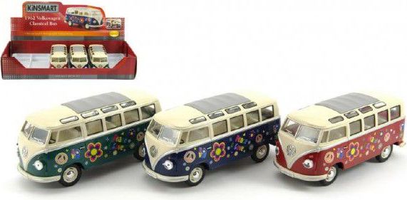 Autobus Kinsmart Volkswagen Classical kov 18cm asst 3 barvy 6ks v Autobus kovový Kinsmart Volkswagen Classical červený 1:24 - obrázek 1