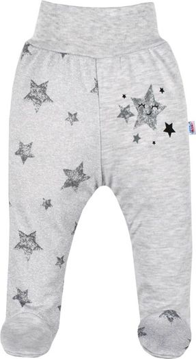 NEW BABY | New Baby Stars | Kojenecké polodupačky New Baby Stars | Šedá | 74 (6-9m) - obrázek 1