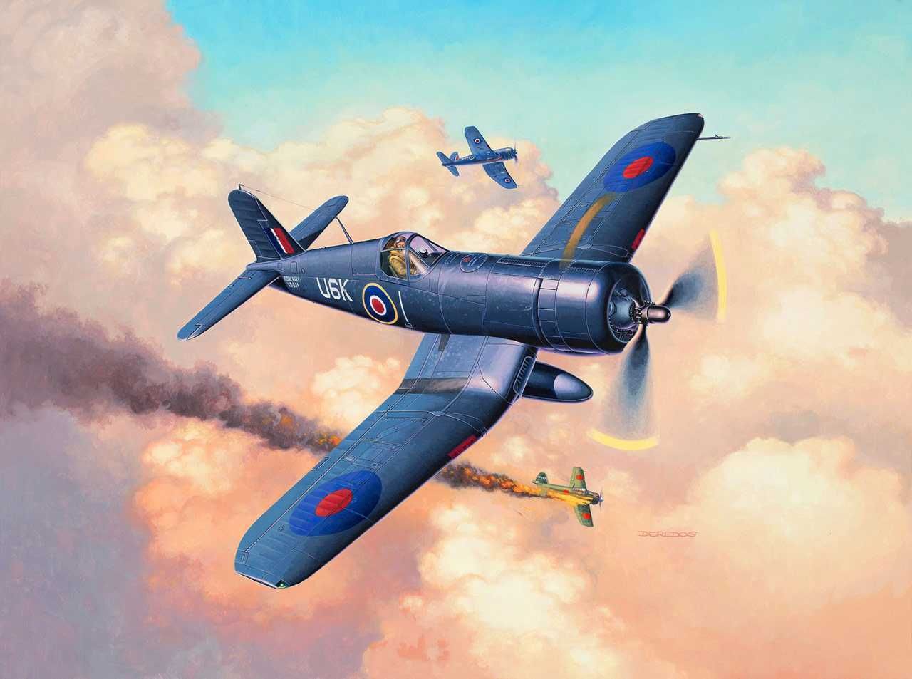 REVELL ModelSet letadlo 63917 - F4U-1B Corsair Royal Navy (1:72) - obrázek 7