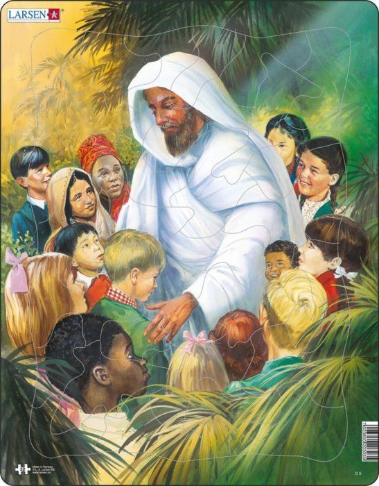 LARSEN Puzzle Ježíš s dětmi 32 dílků - obrázek 1