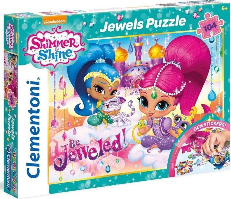 CLEMENTONI Puzzle s drahokamy Třpytka a Světla 104 dílků - obrázek 1