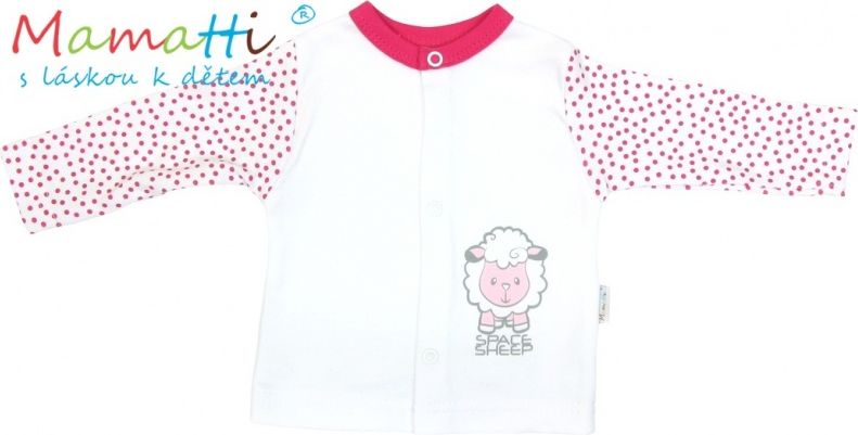 Mamatti Bavlněná košilka Mamatti - SHEEP - bílá/červené puntíky 80 (9-12m) - obrázek 1