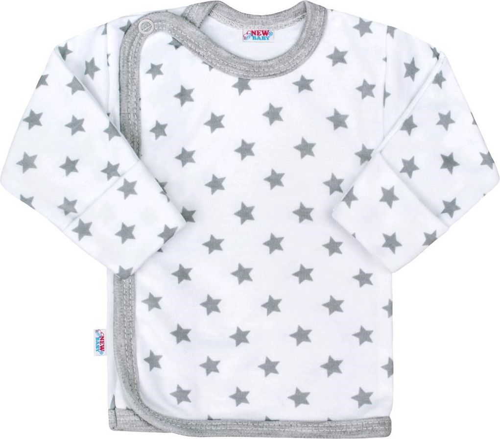 Kojenecká košilka New Baby Classic II šedá s hvězdičkami 56 (0-3m) - obrázek 1