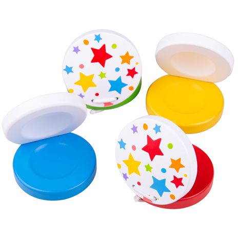 Bigjigs Toys Kastaněty hvězdičky 1 ks žlutá - obrázek 1