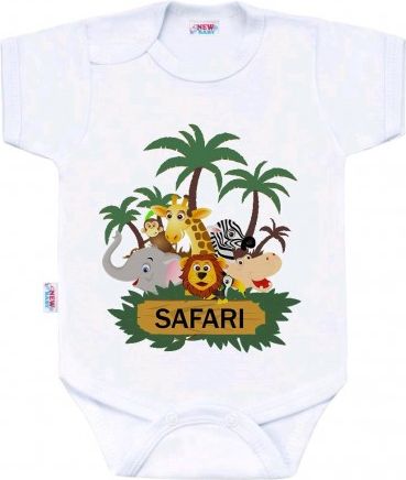 Body s potiskem New Baby SAFARI, Dle obrázku, 80 (9-12m) - obrázek 1