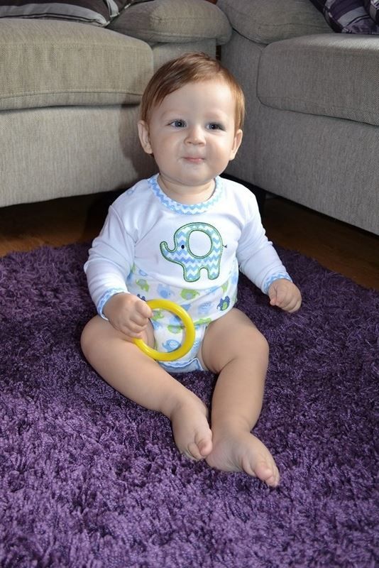 Kojenecké body s dlouhým rukávem New Baby Sloník bílo-modré 74 (6-9m) - obrázek 4