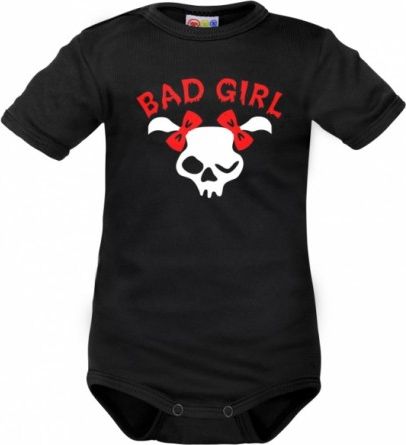Body krátký rukáv Dejna Bad Girl- černé, Velikost koj. oblečení 62 (2-3m) - obrázek 1
