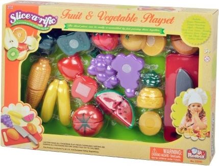 Teddies Krájecí ovoce a zelenina 40x27x6cm s nádobím plast 25ks v krabici - obrázek 3