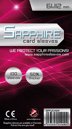 Red Glove Obaly na karty Sapphire Fuchsia - (61x112 mm) 100 ks - obrázek 1