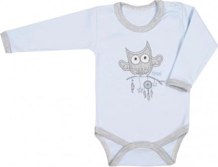 Kojenecké body New Baby Owl modré, Modrá, 68 (4-6m) - obrázek 1