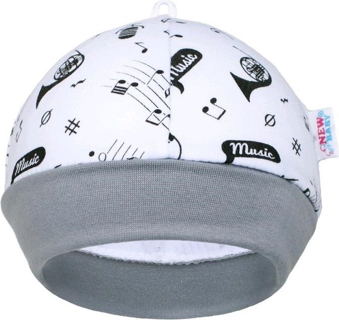 Kojenecká bavlněná čepička New Baby Music 62 (3-6m) - obrázek 1
