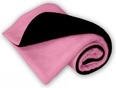 Deka fleece oboustranná černá/růžová IvemaBaby - obrázek 1
