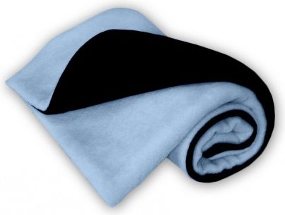 Deka fleece oboustranná černá/světle modrá IvemaBaby - obrázek 1