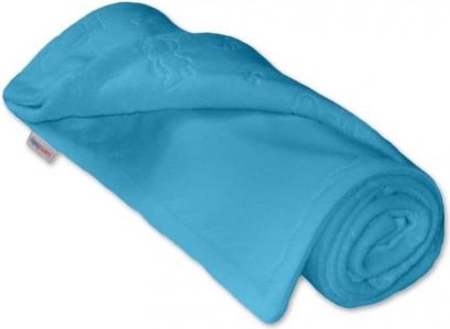 Dětská deka microfleece/bavlna tyrkys IvemaBaby - obrázek 1