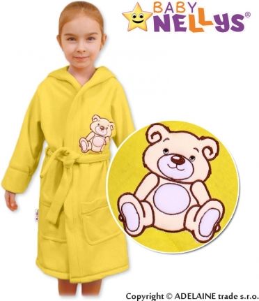Baby Nellys Dětský župan - Medvídek Teddy Bear - krémový - obrázek 1